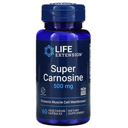 Life Extension, Super Carnosine, 500 мг, 60 вегетарианских капсул