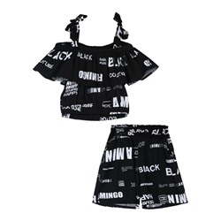 Комплект текстильный для девочек: топ, шорты