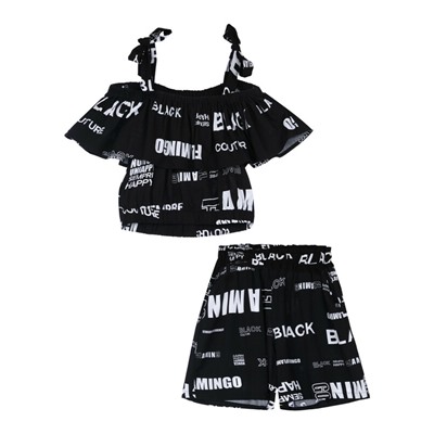 Комплект текстильный для девочек: топ, шорты