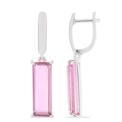 Серьги, морганит, Медальон