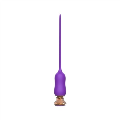 Фиолетовый тонкий стимулятор Nipple Vibrator - 23 см.