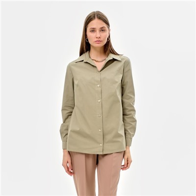 Рубашка женская MINAKU: Classic, зелёная, размер 52