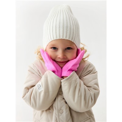 Перчатки детские MINAKU, однослойные, розовые, 14 см