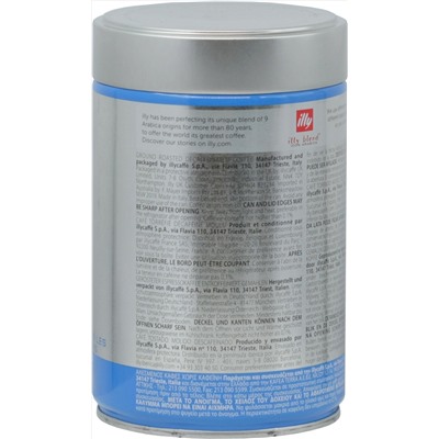 illy. Decaffeinato (молотый) 250 гр. жест.банка