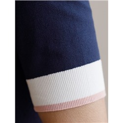 Джемпер с V-вырезом с коротким рукавом из вискозы