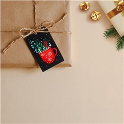 Шильдик новогодний на подарок «Тепла и уюта», 4.5×8 см