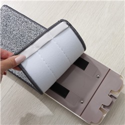 Швабра с отжимом и ведро Доляна: ведро с отсеками для полоскания и отжима 9.3 л, швабра плоская, запасная насадка из микрофибры