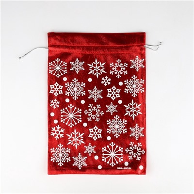 Мешочек подарочный новогодний парча «Метель», 20×30 см ± 1.5 см