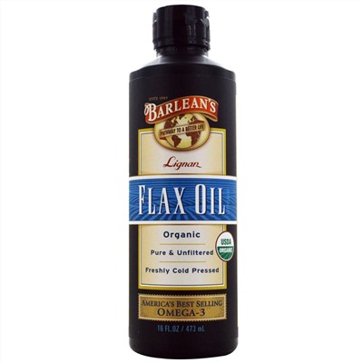 Barlean's, Organic Lignan Flax Oil, 16 fl oz (473 ml)