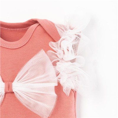 Боди с бантиком «Крошка Я» BASIC LINE, рост 68-74 см