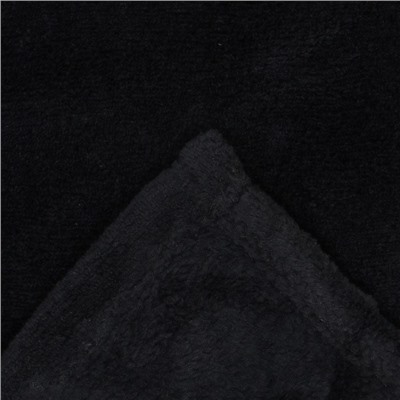 Плед с рукавами «Этель», 150×200 см, корал-флис, чёрный