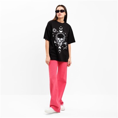 Футболка женская MIST Skull, размер 40-42, чёрная