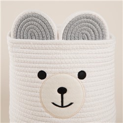 Корзина для хранения SL Home, плетёная, ручной работы, 22×22×22 см, белая
