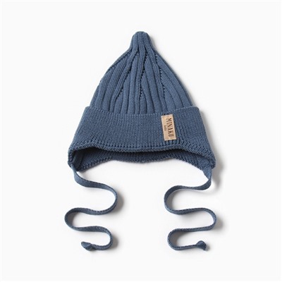 Шапка детская MINAKU, размер 35-40, синяя