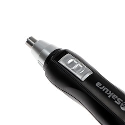 Триммер для волос Sakura SA-5528BK, для носа/ушей/бороды, чёрный, от батарейки 1×АА