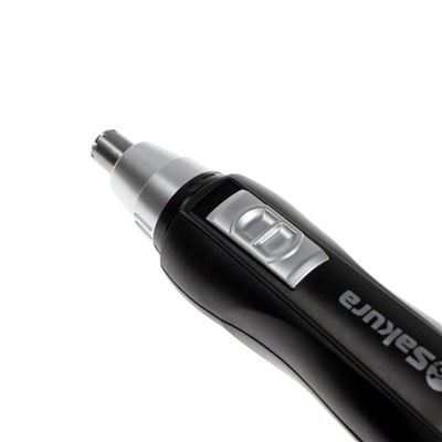 Триммер для волос Sakura SA-5528BK, для носа/ушей/бороды, чёрный, от батарейки 1×АА