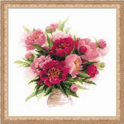 Набор для вышивания Риолис 1259 Пионы в вазе, 40*40 см