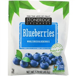 Stoneridge Orchards, Blueberries, Whole Dried Blueberries, 1.75 oz (49.6 g)