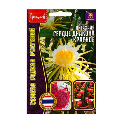 Семена цветов Питахайя Сердце Дракона Красное 5шт. / НОВИНКА  12.29 г.