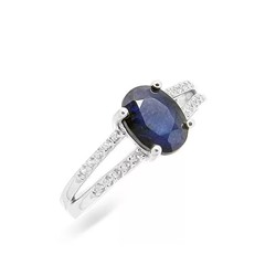 Кольцо из серебра сапфир корунд, SL-RIC72