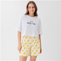 Пижама женская (футболка, шорты) KAFTAN Duck, размер 48-50
