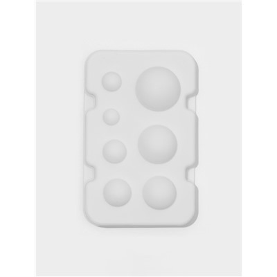 Форма для муссовых десертов и выпечки из 2 частей Доляна «Шарики», силикон, 13×8.5×3 см, 7 ячеек (d=1-3.5 см), белая