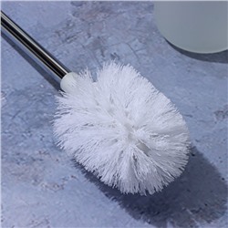 Ёрш для унитаза с подставкой настенный Штольц Stölz «Нео», 12×14×36 см, цвет хромированный