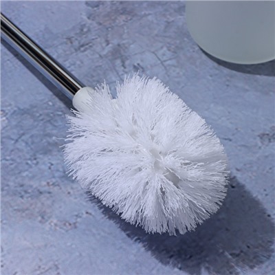 Ёрш для унитаза с подставкой настенный Штольц Stölz «Нео», 12×14×36 см, цвет хромированный