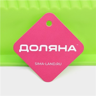 Форма для выпечки Доляна «Хлеб. Полосы», силикон, 27.5×13.5×7 см, внутр.размер 23.5×11×7 см, зелёная