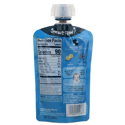 Gerber, Smart Flow, 12+ Months, Banana, Blueberry, 3.5 oz (99 g)
