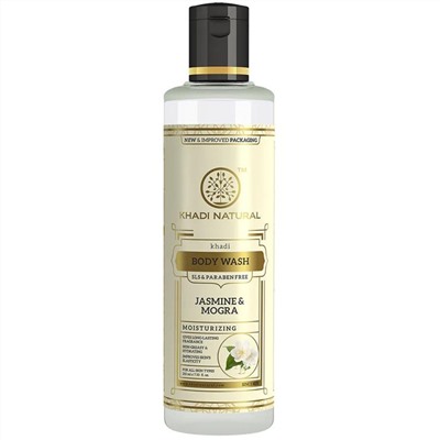 Khadi Natural Гель для душа c экстрактом жасмина и монгры (без парабенов и СЛС) 210 мл