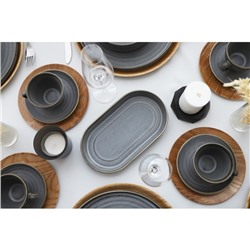 Блюдо Magistro Urban, 450 мл, 24×13.7×2.7 см, овальное, фарфор, серое