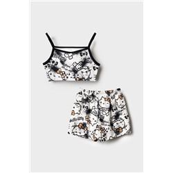Комплект трикотажный для девочек: топ, шорты PLAYTODAY, 1240138