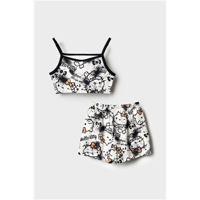 Комплект трикотажный для девочек: топ, шорты PLAYTODAY, 1240138