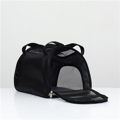 Сумка-переноска сетчатая, 54×25×35 см, чёрная