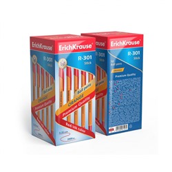 Ручка шариковая R-301 Orange Stick красная 0.7мм 43196 ErichKrause