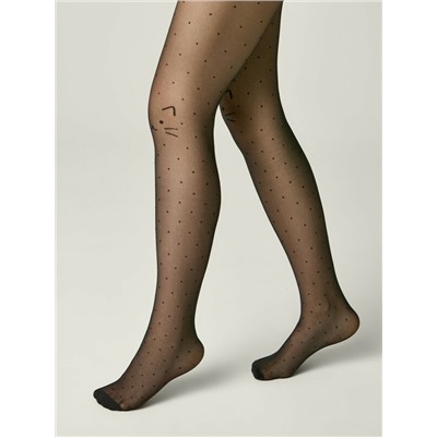 Нарядные CONTE Колготки в точку с рисунком «кот» KATIE