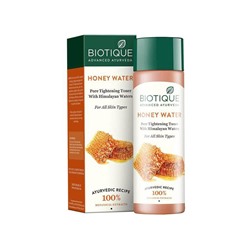 Biotique Honey Water Lightening Freshener With Himalayan Waters /Биотик Мед Тонизирующий тоник для лица с гималайской водой 120мл