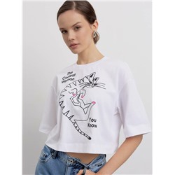 Футболки CONTE LD 2715 Укороченная футболка из хлопка с рисунком