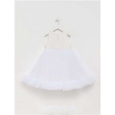 Платье для девочки MINAKU: PartyDress, рост 128-134 см, белое