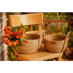 Корзины для хранения SL Home, плетёные, ручной работы, 2 шт: 22×21×20 см, 27×24×22 см
