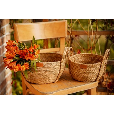 Корзины для хранения SL Home, плетёные, ручной работы, 2 шт: 22×21×20 см, 27×24×22 см