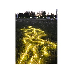 Гирлянда «Нить» 10 м роса, IP20, серебристая нить, 100 LED, свечение тёплое белое, 12 В