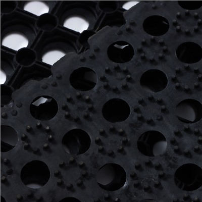Коврик ячеистый грязесборный, 100×150×2.2 см, чёрный