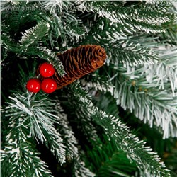 Искусственная ёлка с шишками, ягодами «Зимнее волшебство. Виктория», 180 см, 972 смешанные ветки на крючках