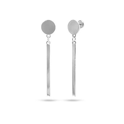 Серьги из серебра без вставки, Ю-27121р