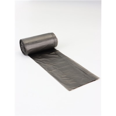 Мешки для мусора в рулоне 30 л,черные, ПНД,толщина 15 мкм, 50 шт