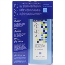 Andalou Naturals, Стволовые клетки аргании, система для редеющих волос, антивозрастная, набор из 3 предметов
