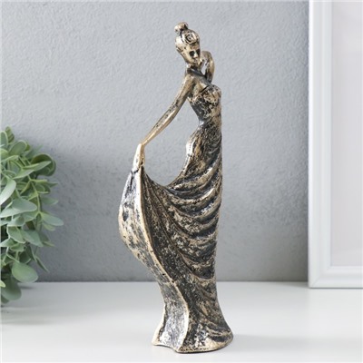 Фигурка полистоун «Танец девушки», под бронзу, 12×6×23 см