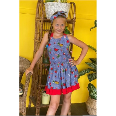 Сарафан 5074 детский (Синий)